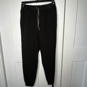 Jaanuu Black Drawstring Jogger Scrub Pants NWT Men's Size Small